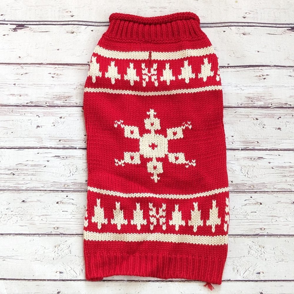 Christmas Snowflake Sweater For Dogs Size Large